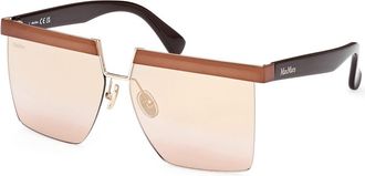 Max Mara MM0071 48G Womens Sunglasses Brown Size 60