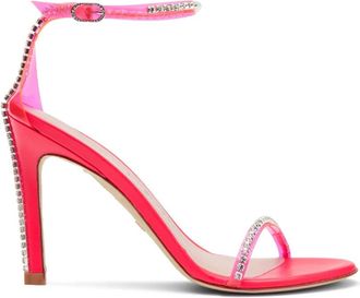 Stuart Weitzman Nudistglam 100 Sandalen - Dames - Sandalen met hakken - Roze - 38 1/2 EU - Schoenen