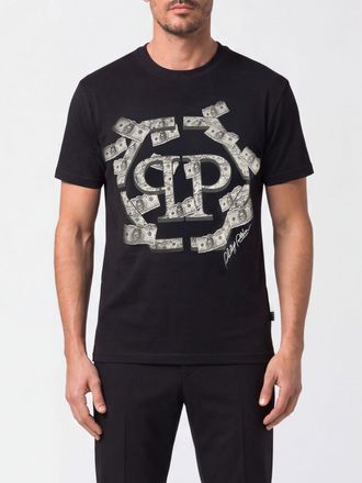 Philipp Plein T-shirt in cotone con stampa grafica e logo a contrasto