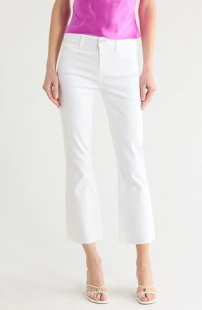 L'agence Kendra Coated High Waist Crop Flare Jeans in Blanc Coated at Nordstrom Rack, Size 28