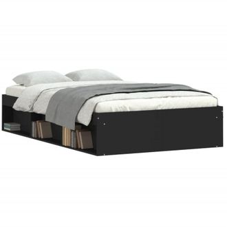 vidaXL Estructura De Cama Negra 120x200 Cm Vidaxl