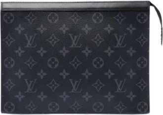 Louis Vuitton Pre-owned Monogram Eclipse Clutch - Heren - Vintage Clutch - Zwart - ONE Size - Leer - Vintage