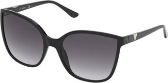 Guess Smoke Gradient Square Ladies Sunglasses GU7748 01B 60
