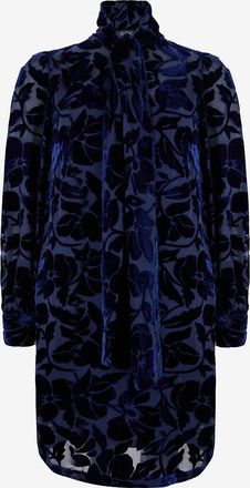 Luisa Spagnoli Kurzes Kleid aus Samt mit Lavalli&egrave;re-Kragen Giga