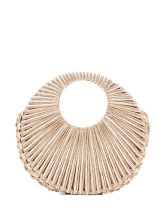 Hibourama Bags medium Jaya beaded tote bag - Neutrals