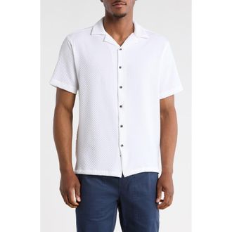 T.R. Premium Relaxed Fit Camp Shirt in White at Nordstrom Rack, Size Xx-Large