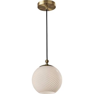 Adesso Swirl Antiqued Brass Pendant Light in Antique Brass at Nordstrom
