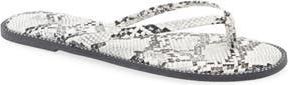 Mia Aster Flip Flop in White Snake Emobossed at Nordstrom Rack, Size 10