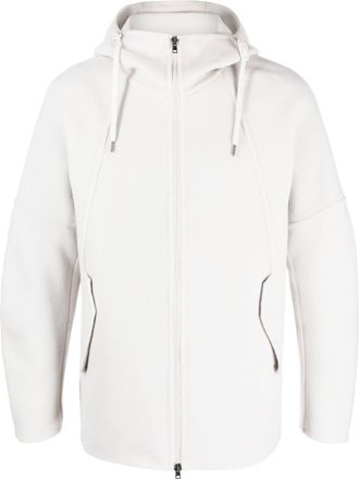 Herno Resort hooded jacket - men - Virgin Wool/Polyester/Polyamide - 54 - Neutrals