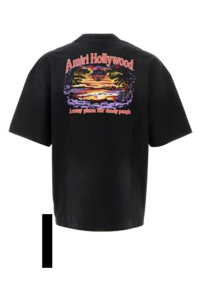 Amiri Black Exterior: Cotton T-Shirt T-shirts And Polos