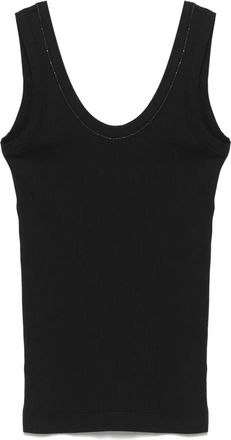 Brunello Cucinelli Canotta a coste - Nero