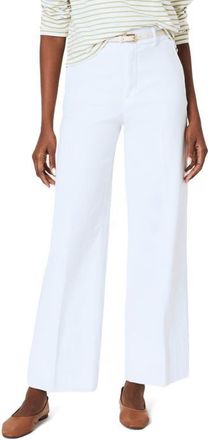 Spanx Wide Leg Crop Stretch Twill Pants in Classic White at Nordstrom, Size X-Small
