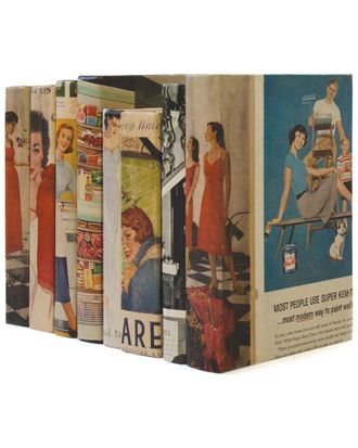 Go Home Linear Foot Of Vintage Recycled Us Magazine Books