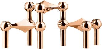 Stoff Nagel Kerzenhalter, rosègold (3er-Set)