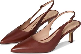 Cole Haan Hansell Sling Back Pumps High Womens Heels Dark Cuoio Leather : 10.5 B - Medium