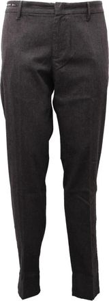 Armani Slim Fit Melange Broek - Heren - Slim Fit Broeken - Zwart - XL - Katoen - Broeken