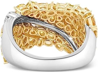 HYT Jewelry 18kt geel- en witgouden ring met diamant