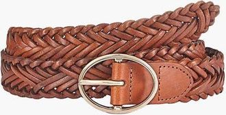 Lascana Woven Leather Belt in Cognac at Nordstrom, Size Medium