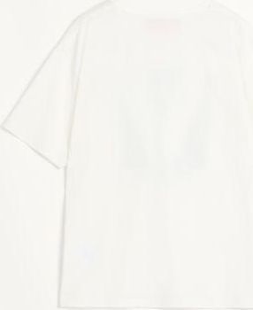 Valentino T-Shirt In Jersey Cotton Con Stampa Chez Valentino Donna AVORIO XXS
