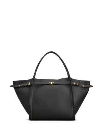 Tod's Black Logo Medium Tote