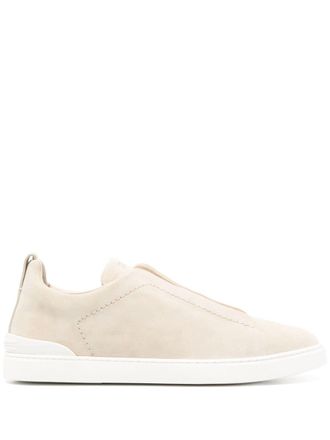 Ermenegildo Zegna Triple Stitch suede sneakers - Neutrals