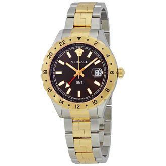 Versace Hellenyium Brown Dial Two-tone Mens Watch V11040015