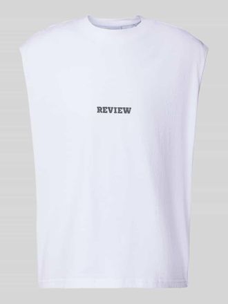 Review Tanktop mit Label-Print in Weiss, Gr&ouml;&szlig;e XS