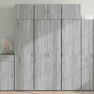 vidaXL Storage Cabinet Grey Sonoma 70x42.5x225 cm Engineered Wood Vidaxl