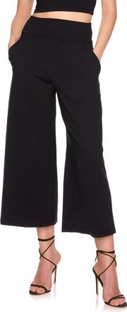 Susana Monaco Crop Wide Leg Pants in Black at Nordstrom, Size X-Small
