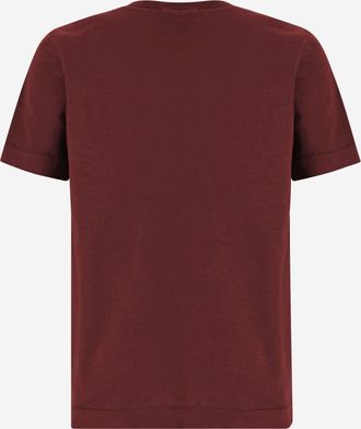 Stone Island Boys Cotton T-Shirt Red T-Shirts And Polos