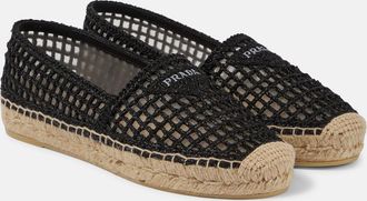 Prada Logo crochet espadrilles