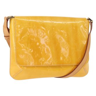 Louis Vuitton Thompson Street Monogram Vernis Yellow Patent_Leather Handbag (Pre-Owned)