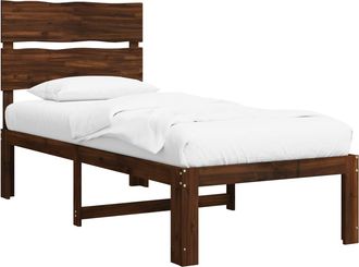 vidaXL Estructura De Cama Individual Con Cabecera Rostock Vidaxl
