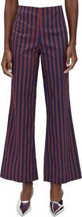 Simon Miller Pia Poplin Pant In Navy / Henna