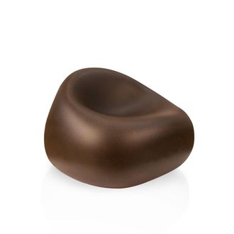 Plust Sill&oacute;n Para Exterior Jard&iacute;n Terraza Polietileno Dise&ntilde;o Moderno Gumball P1 - Marr&oacute;n