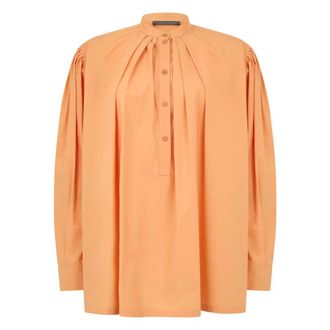 Alberta Ferretti Shirt with Classic Pleating - female - Alberta Ferretti - Blouses - Pink - S - Blouses & Shirts
