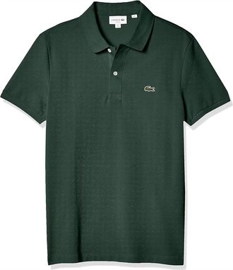 Lacoste Mens Short Sleeve Classic Pique Polo Shirt In Sinople