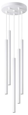 Sollux Lighting Design Pendellampe Pastelo 5-flammig (rund), Weiss ARCHIVIERT