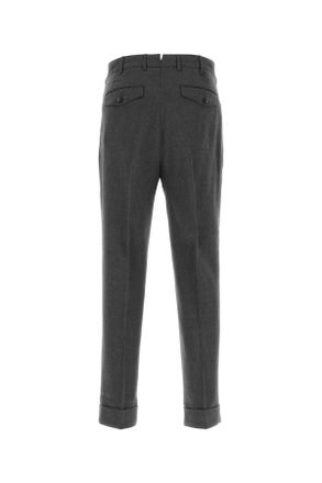 Pantaloni Torino Mens Dark Grey Cotton Blend Pant Grigio Exterior: Virgin Wool Pantaloni Trousers