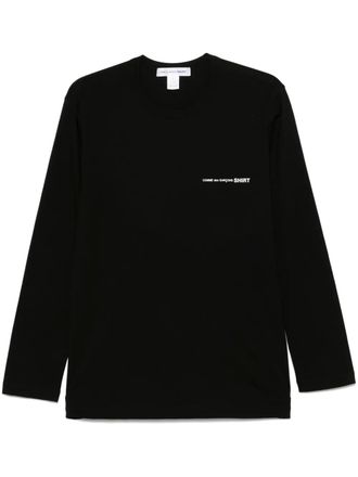 Comme Des Gar&ccedil;ons logo-print T-shirt - Black