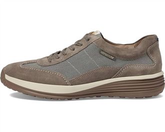 Mephisto Mens Steve Air Lace Up Sneakers In Warm Grey Velsport