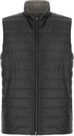 Herno Omkeerbaar Nylon Gilet - Heren - Bodywarmers - Zwart - 2XL - Nylon - Jassen