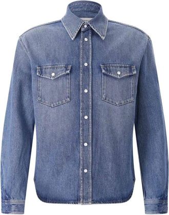 Givenchy Couture Seam Shirt - Heren - Spijkeroverhemden - Blauw - M - Katoen - Overhemden