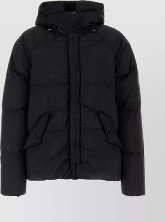 Ten c nylon down jacket with hood and pockets
