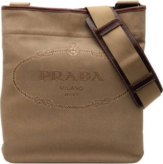 Prada Pre-owned Cross Body Bags, female, Brown, Size: ONE SIZE Pre-owned Vintage Crossbody Bag