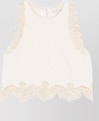 Forte_Forte embroidered cotton sleeveless blouse