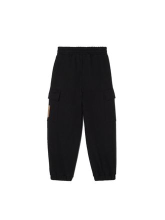 Fendi Embroidered Cotton Joggers - Black