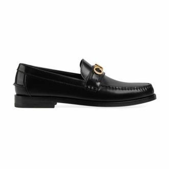 Gucci Cara Logo Snaffle Loafer - male - Gucci - Loafers - Black - 10 1/2 UK - Shoes