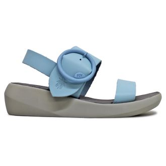 FLY London BANI739FLY Brooklyn Leather Womens Comfort Sandals - Sky Blue - Size:UK 6