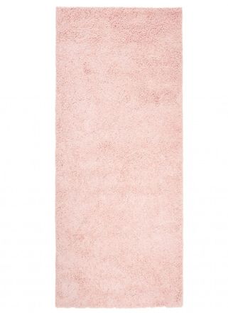 Tapiso Alfombra de pasillo dormitorio bebé rosa shaggy 70 x 300 cm
